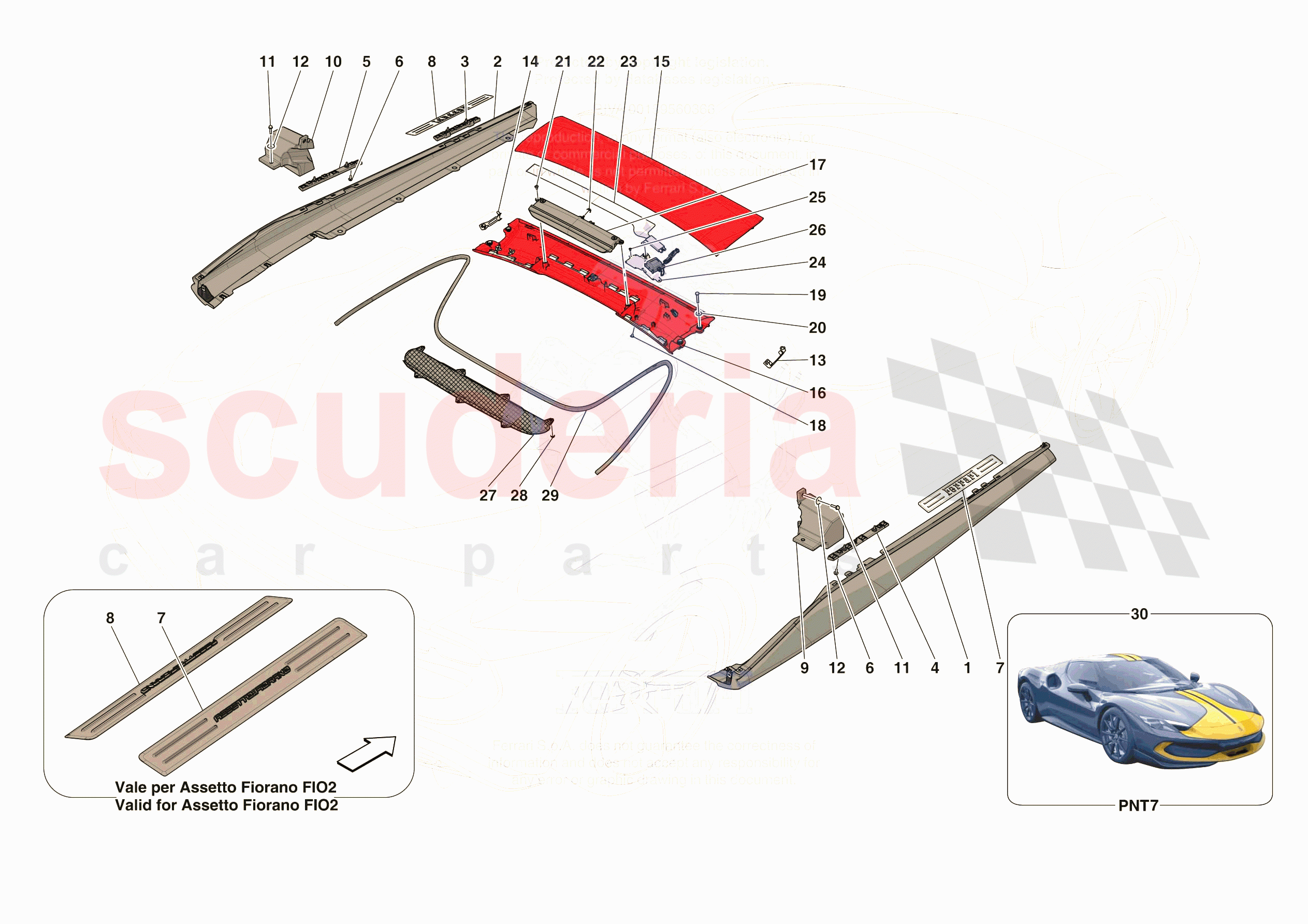 EXTERNAL LATERAL TRIM of Ferrari Ferrari 296 GTS USA