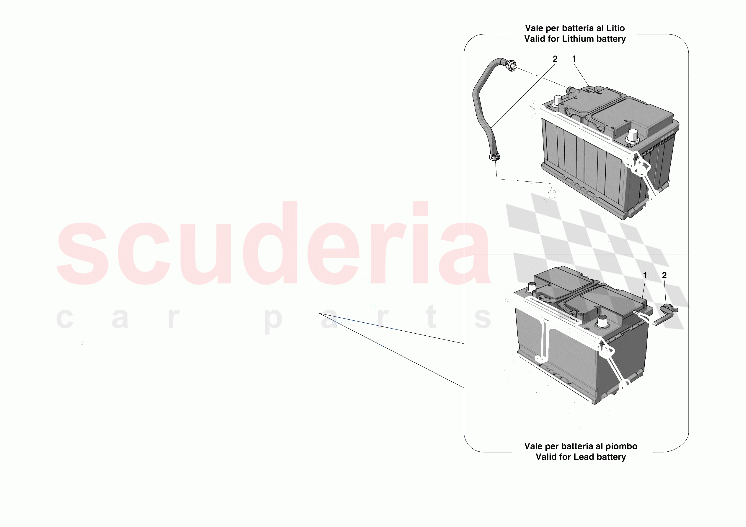 BATTERIES of Ferrari Ferrari 488 Pista Europe RH