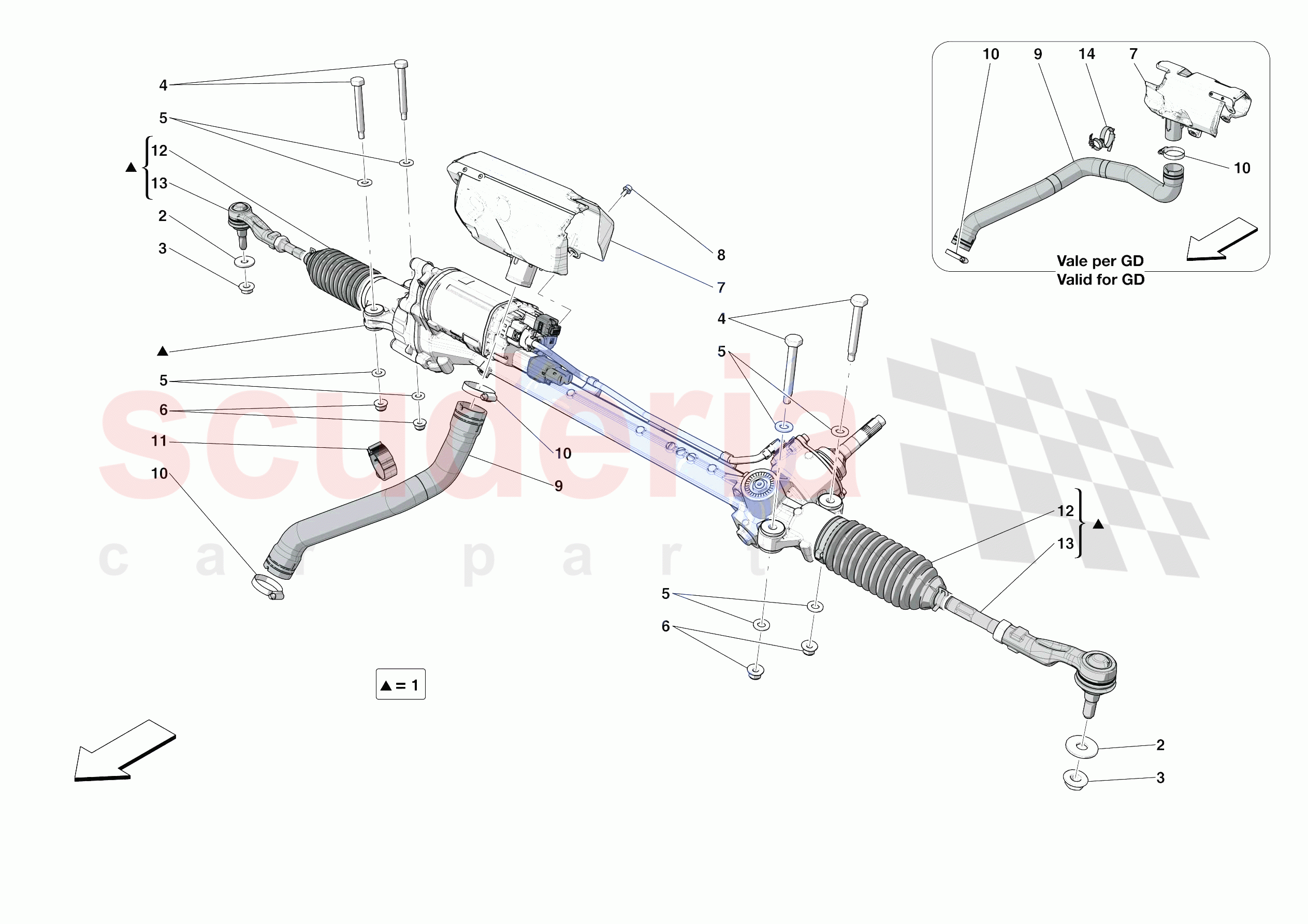 STEERING BOX of Ferrari Ferrari 812 Competizione Europe RH