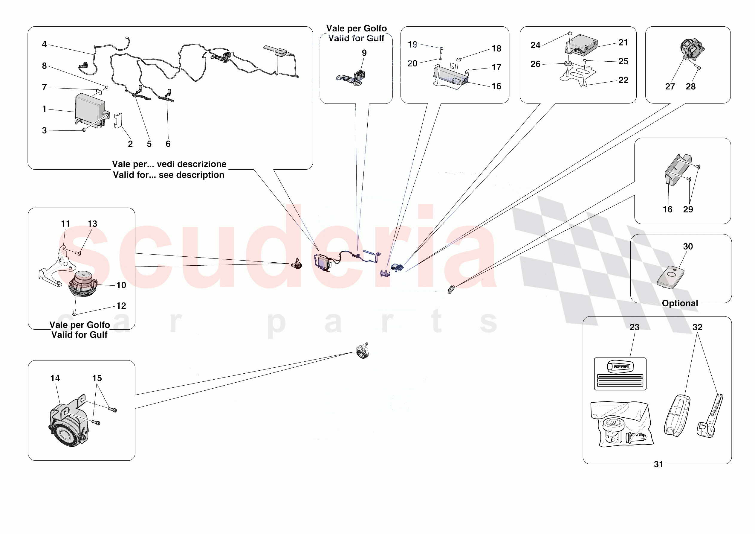 ANTI-THEFT SYSTEM of Ferrari Ferrari 812 Competizione Europe RH