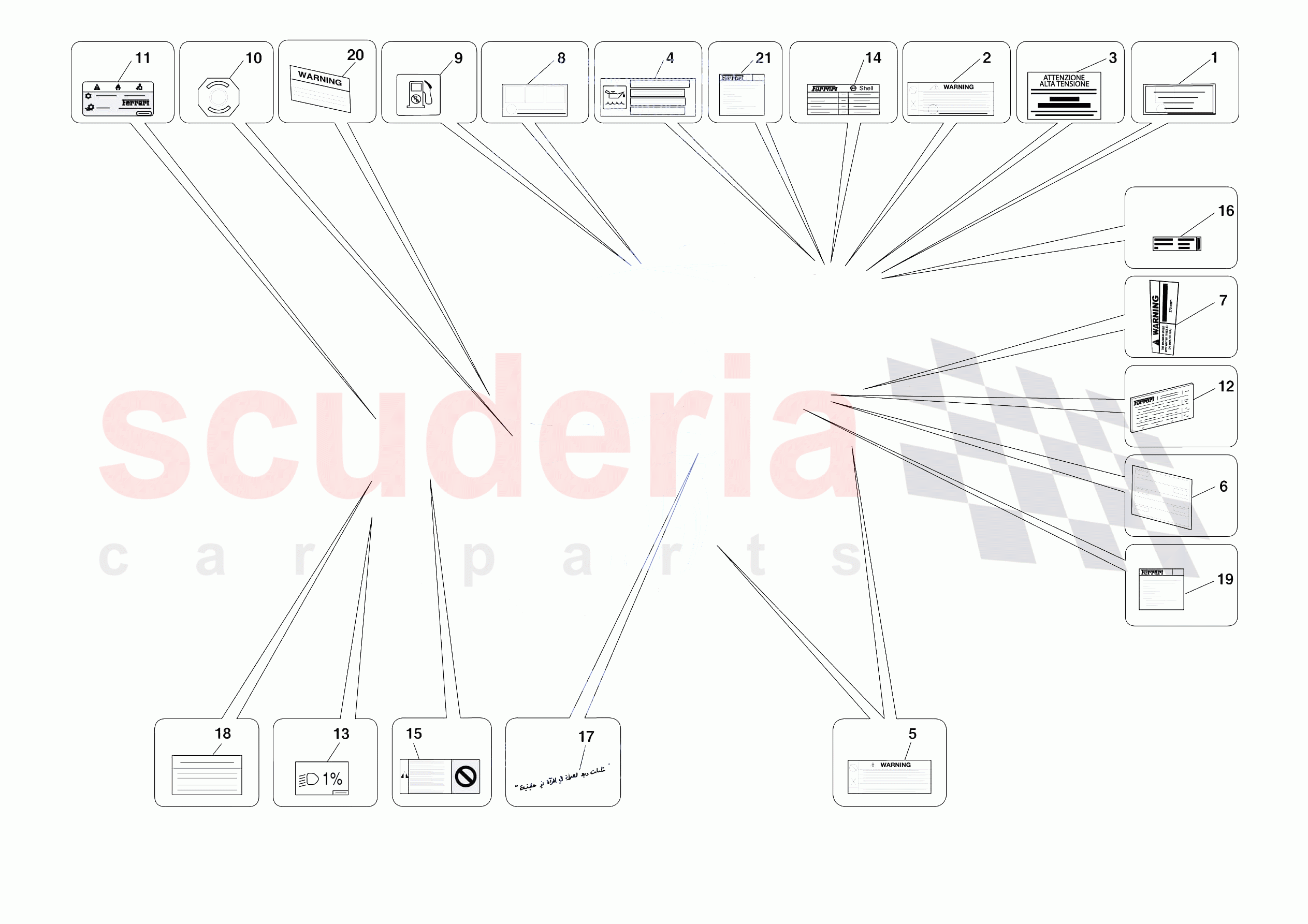 PLATES of Ferrari Ferrari Daytona SP3 USA