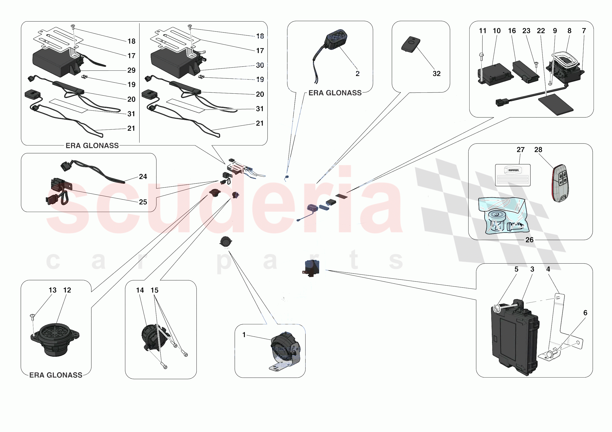 ANTI-THEFT SYSTEM of Ferrari Ferrari F8 Spider Europe RH