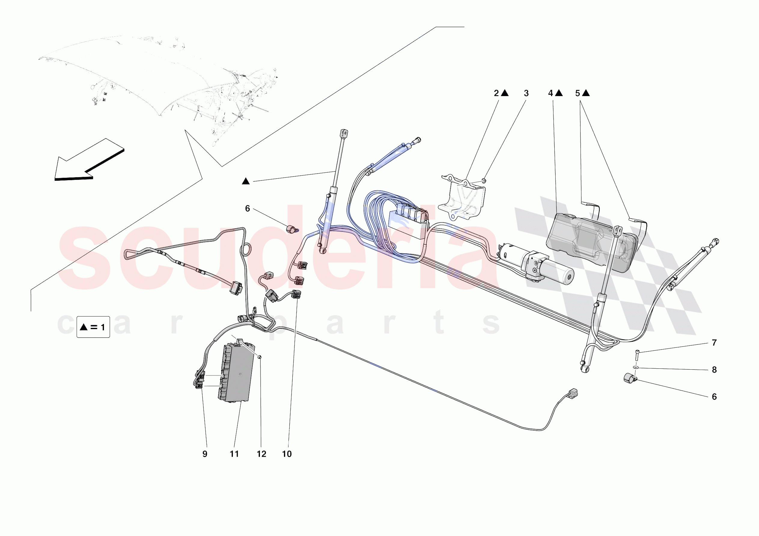 ROOF - HYDRAULICS of Ferrari Ferrari F8 Spider USA