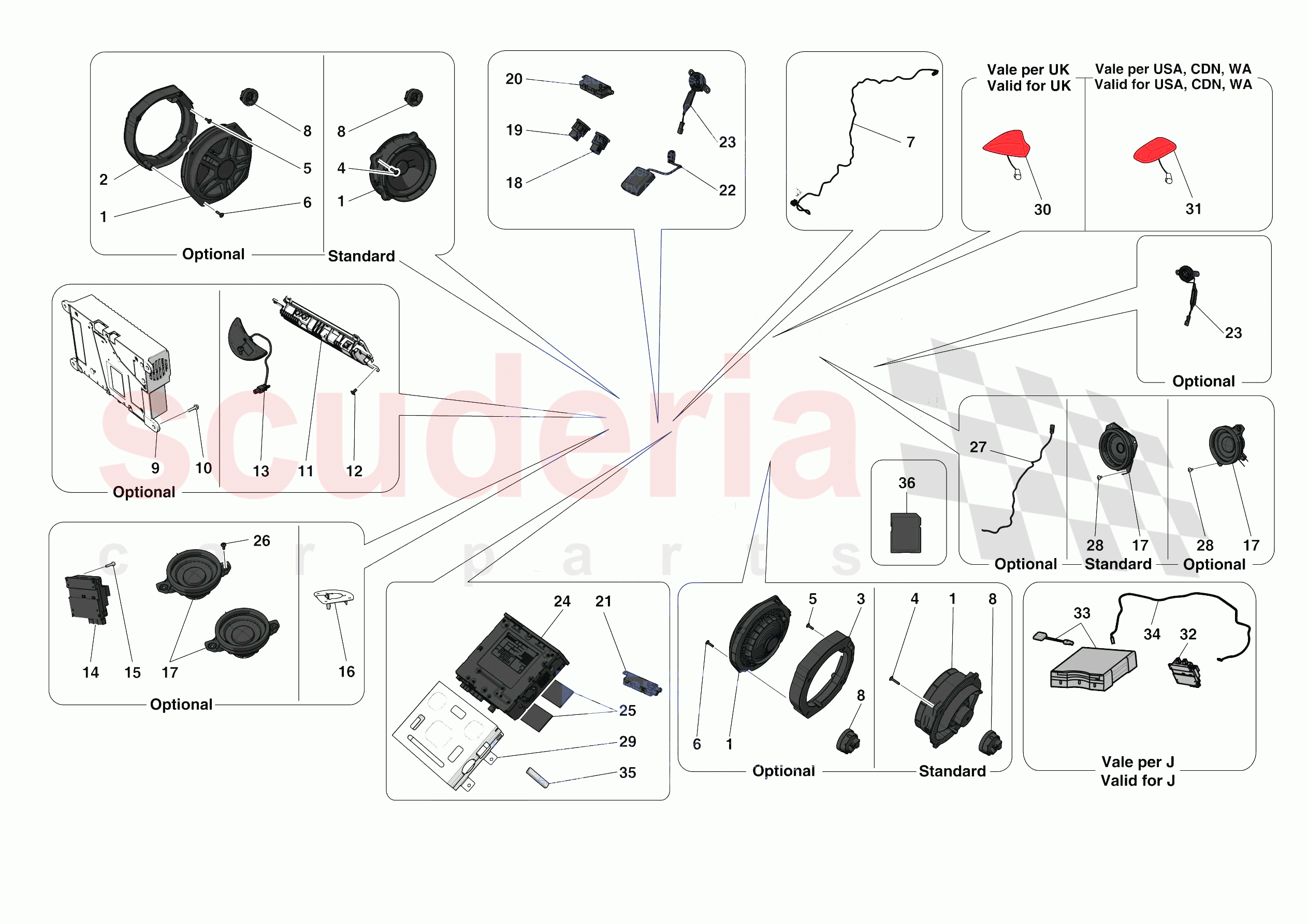 AUDIO UNIT of Ferrari Ferrari F8 Tributo USA