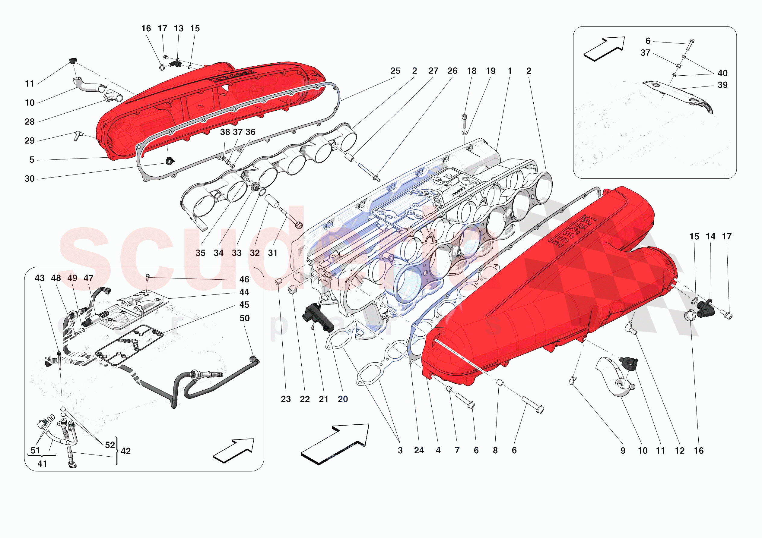 ENGINE INTAKE DUCT of Ferrari Ferrari Monza SPA2 Europe