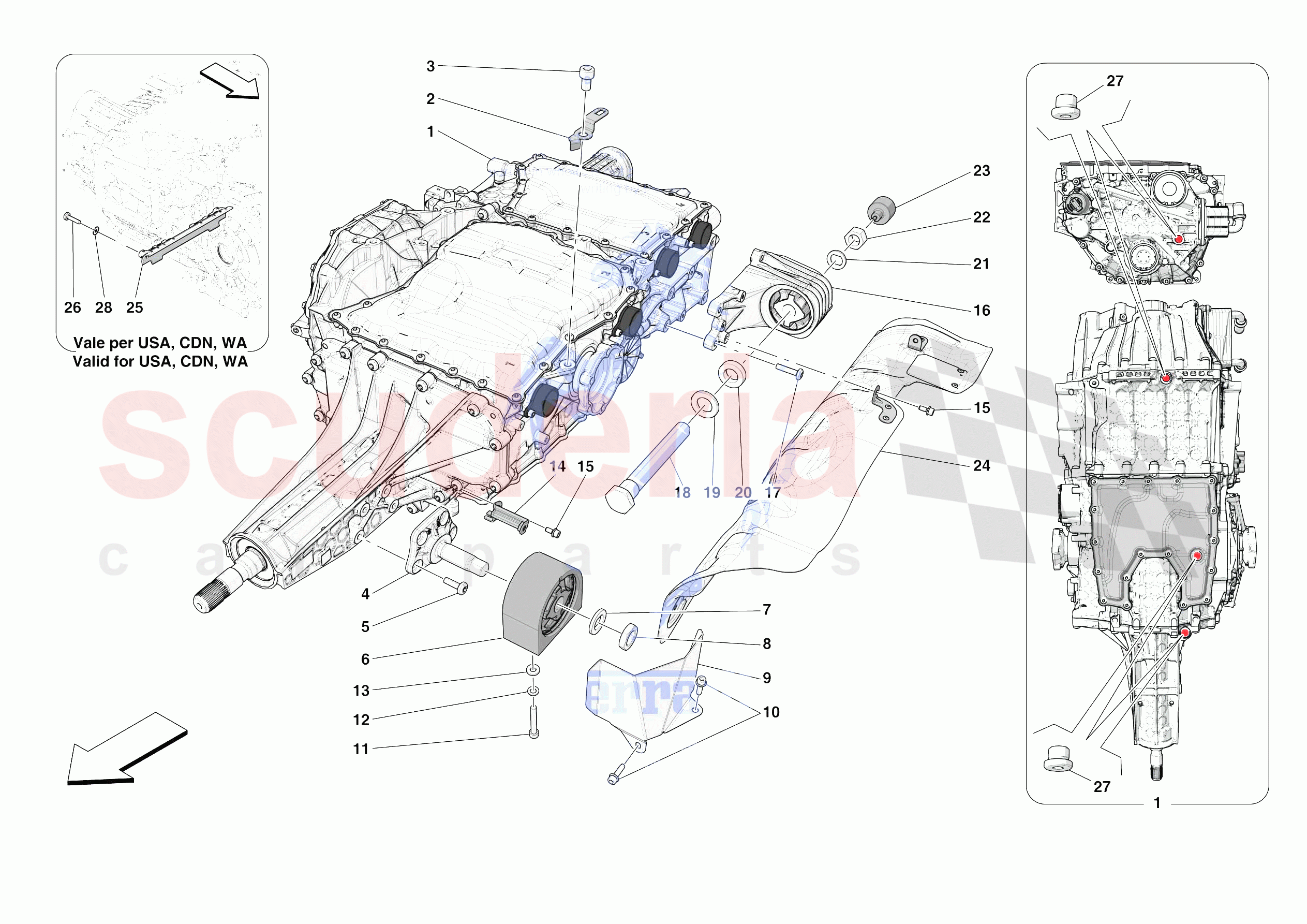 GEARBOX AND FASTENERS of Ferrari Ferrari Portofino M Europe