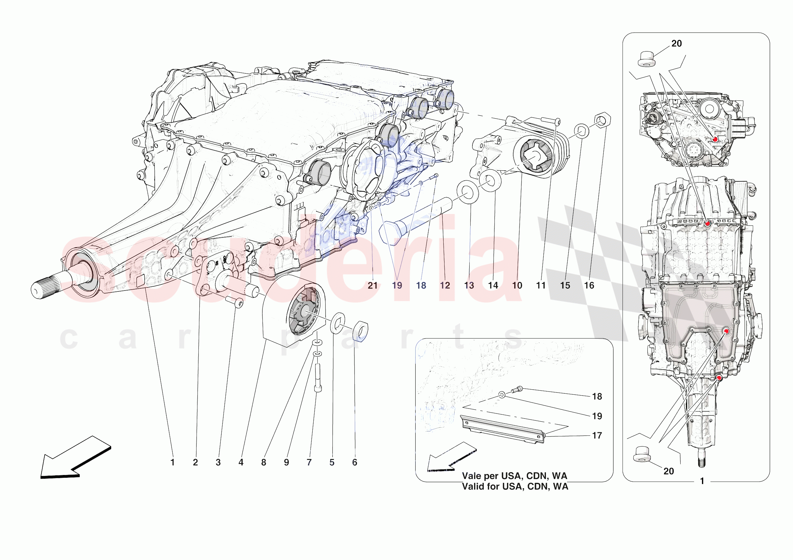 GEARBOX AND FASTENERS of Ferrari Ferrari Purosangue Europe