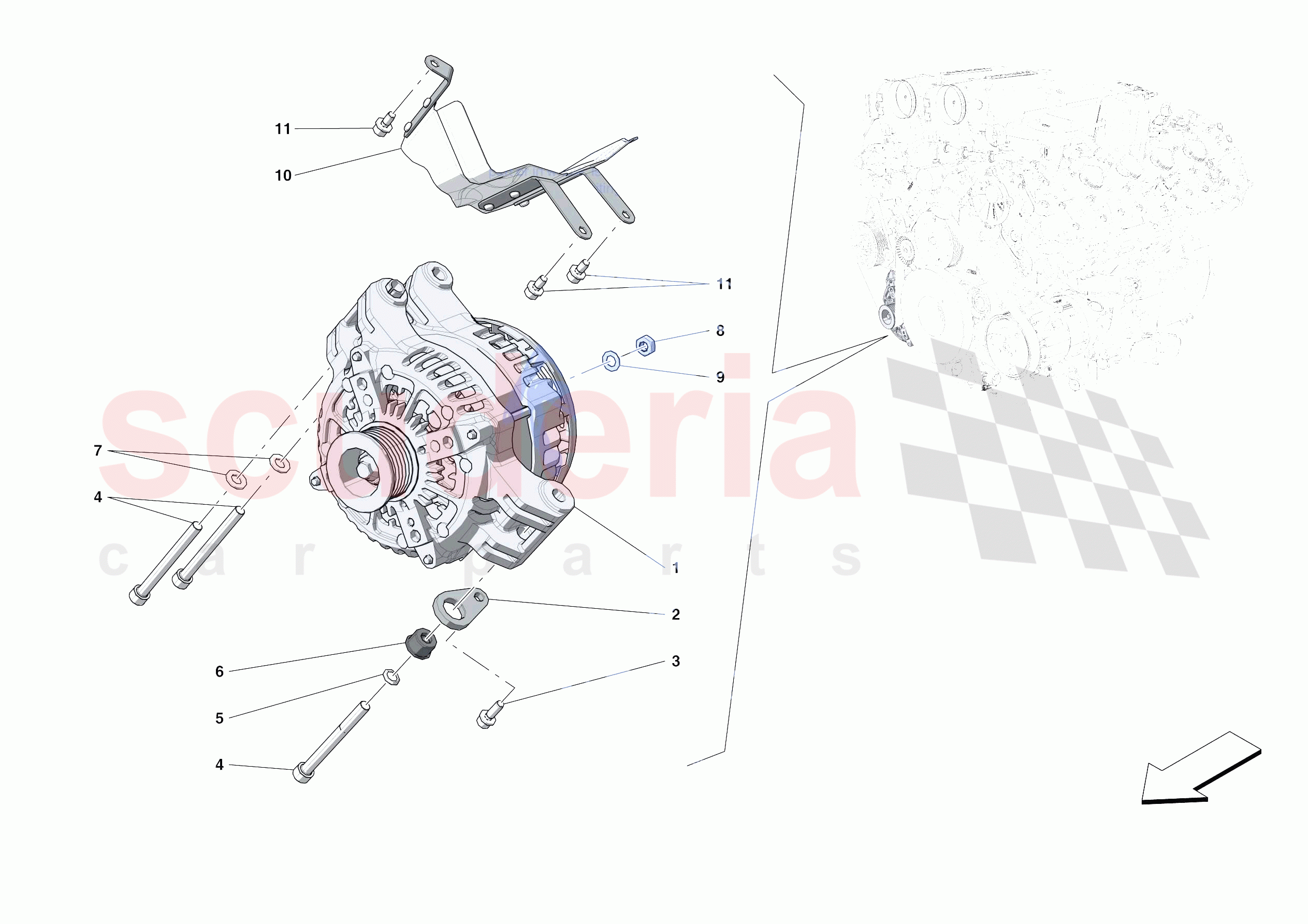 ALTERNATOR of Ferrari Ferrari Roma Spider USA