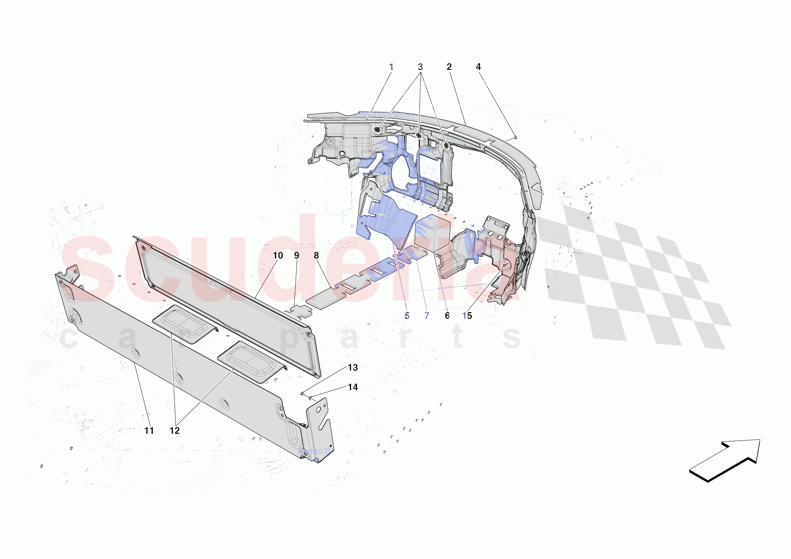 INTERNAL CABIN INSULATION of Ferrari Ferrari SF90 Spider USA