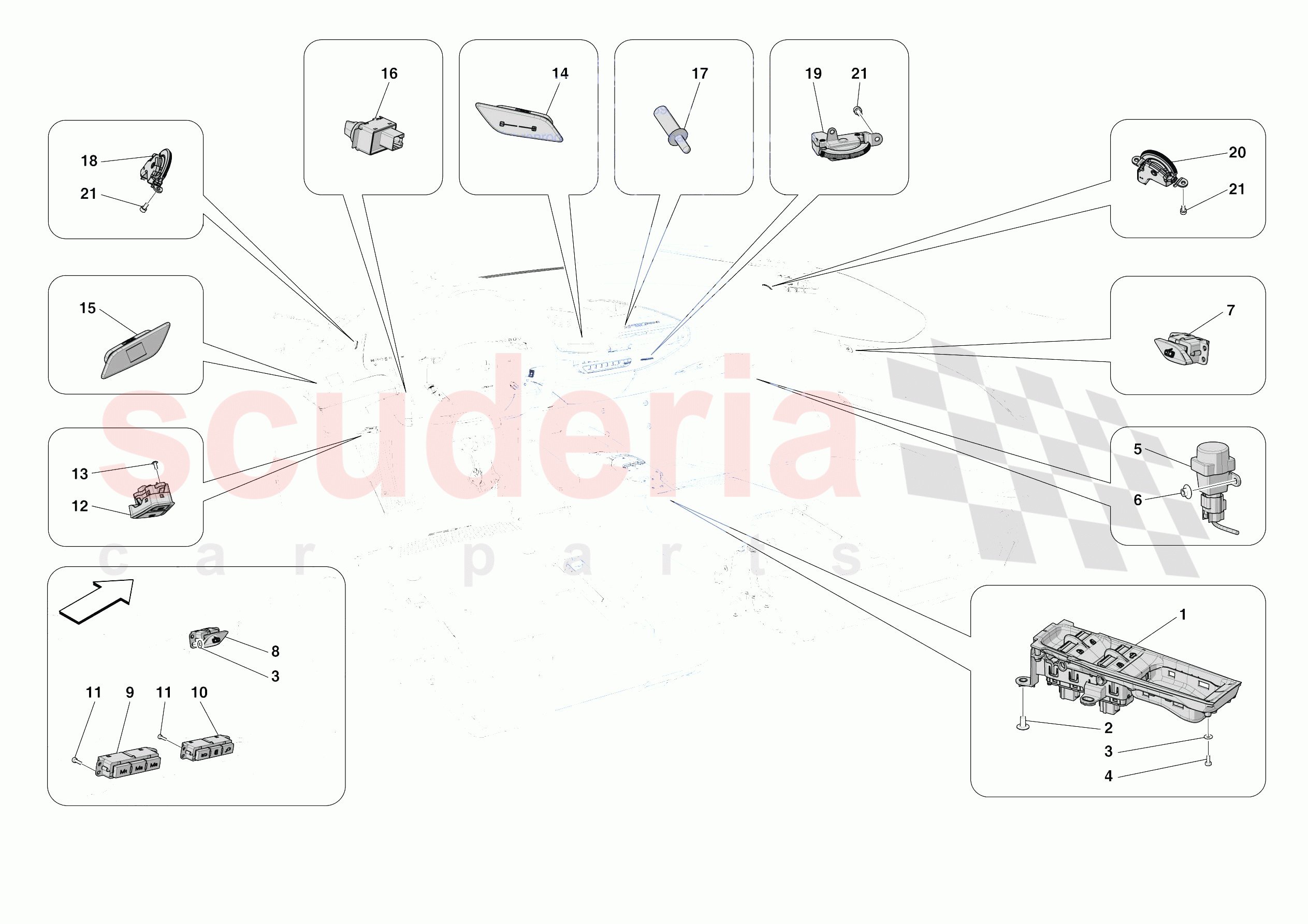 OTHER ELECTRICAL CONTROLS of Ferrari Ferrari SF90 Spider USA