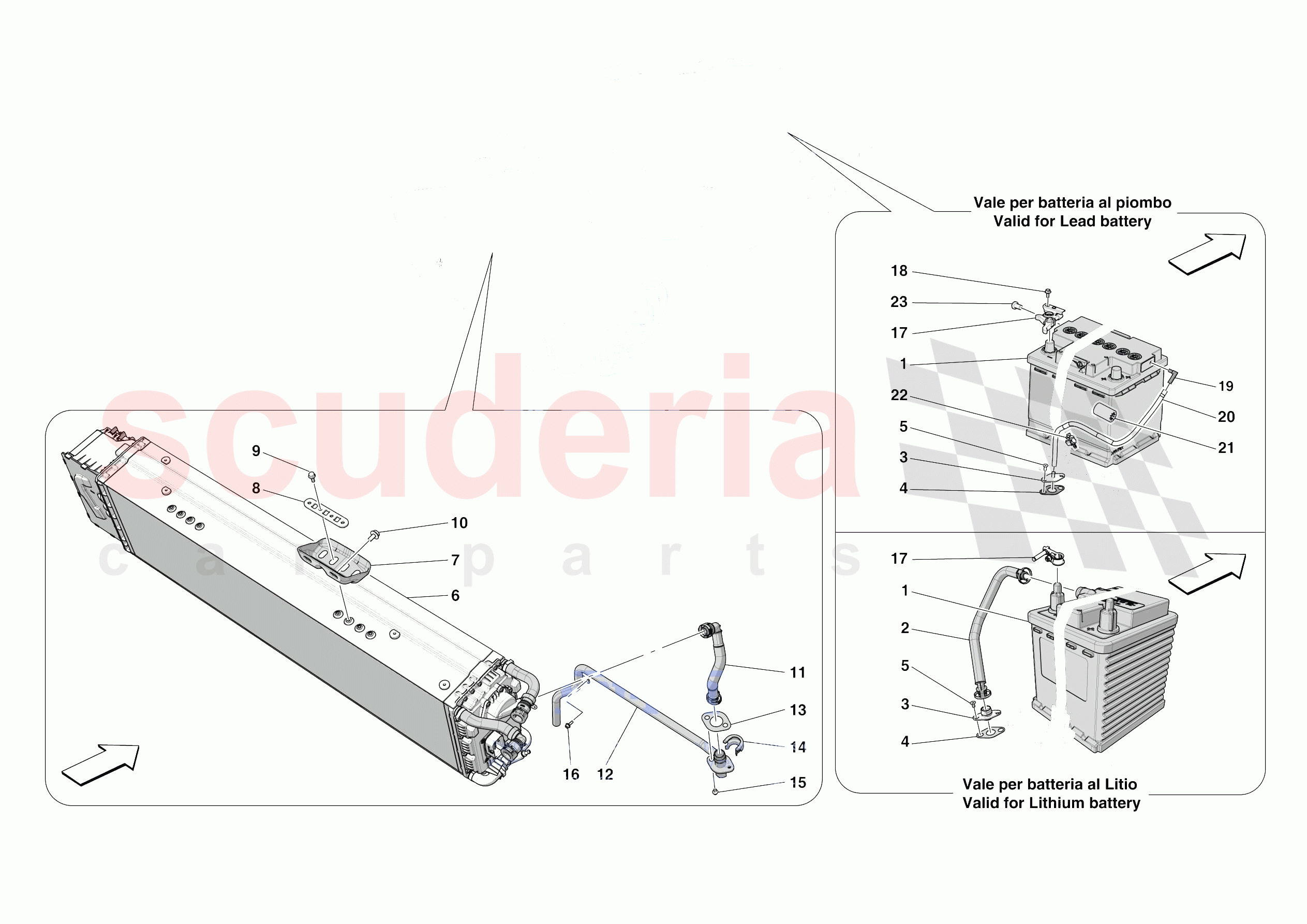 BATTERIES of Ferrari Ferrari SF90 Stradale Europe RH