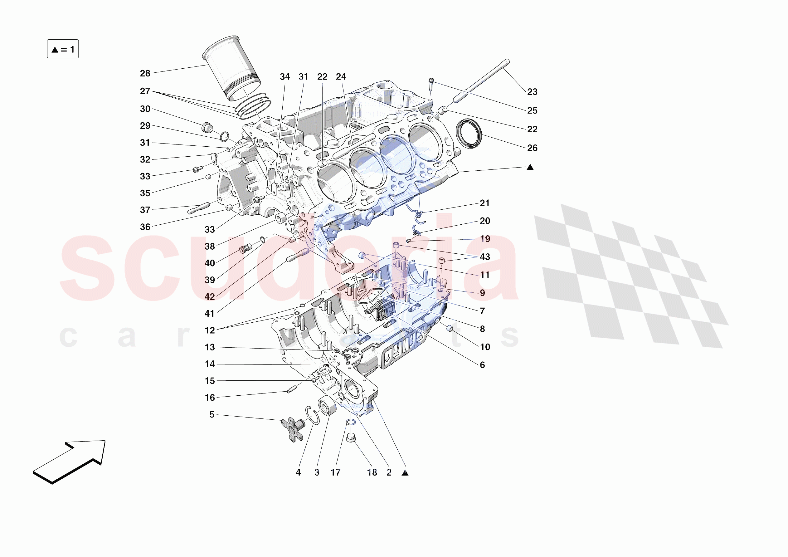 CRANKCASE of Ferrari Ferrari SF90 XX Spider Europe RH