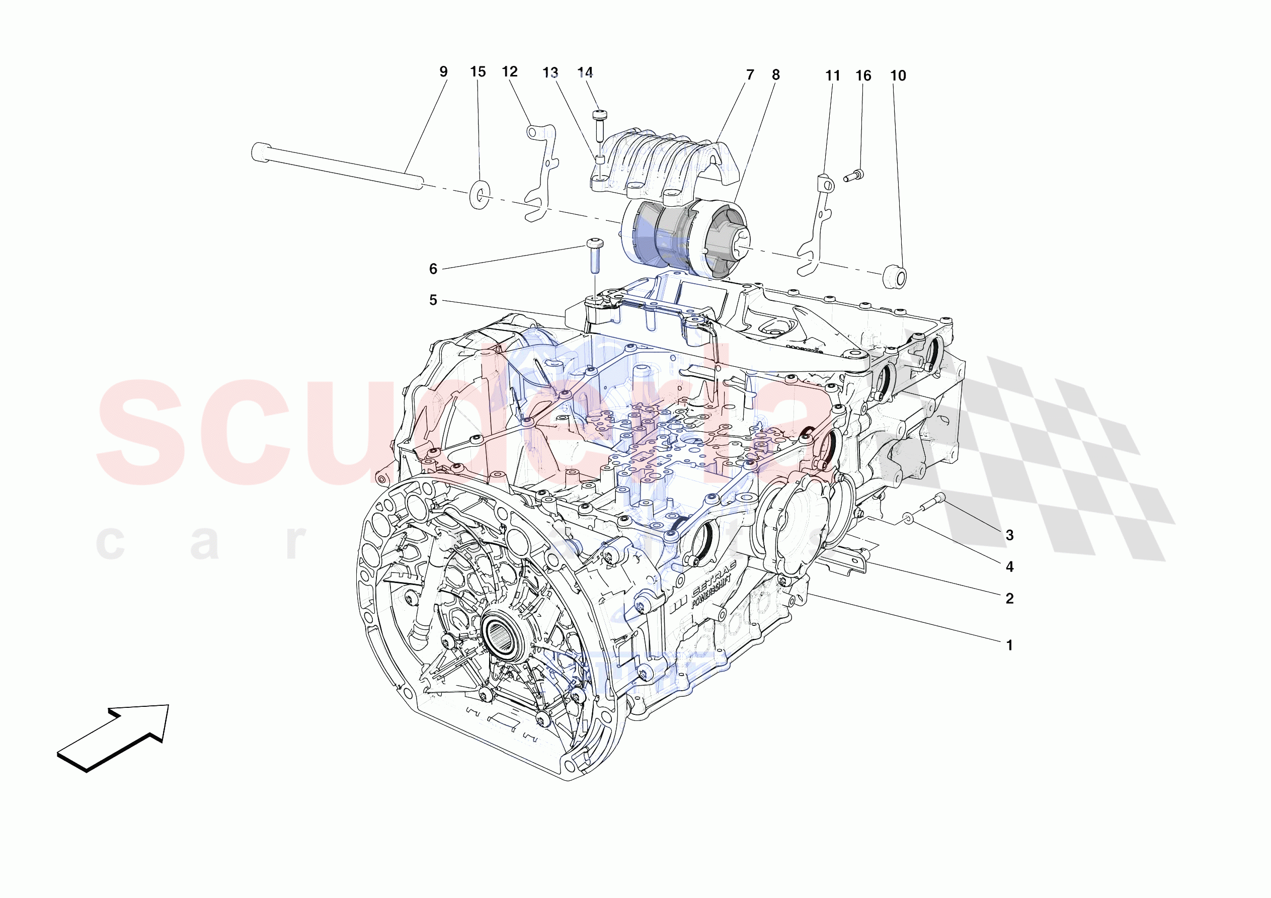 GEARBOX AND FASTENERS of Ferrari Ferrari SF90 XX Spider USA