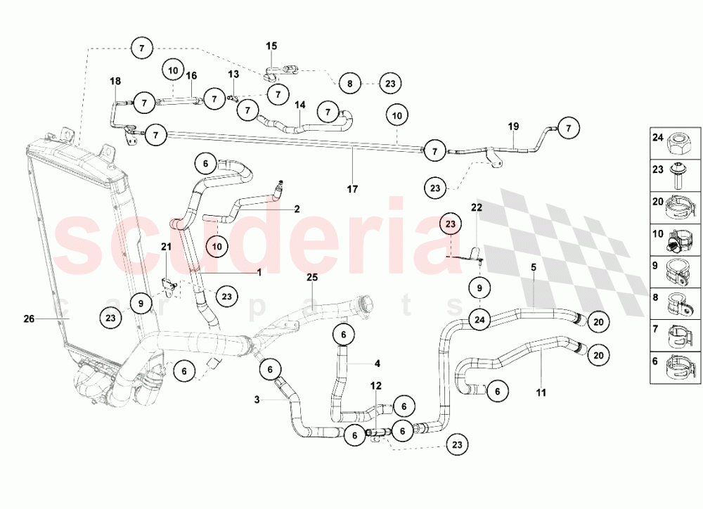 Water Cooling System 4 of Lamborghini Lamborghini Aventador LP700 Coupe