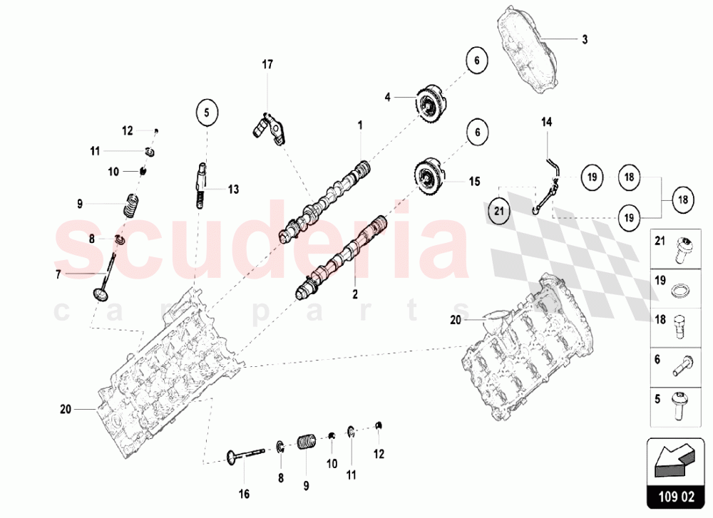 Head Timing System of Lamborghini Lamborghini Huracan LP580 Coupe