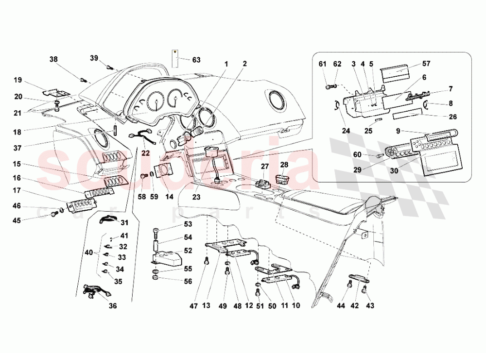 Dashboard Instruments of Lamborghini Lamborghini Murcielago Roadster