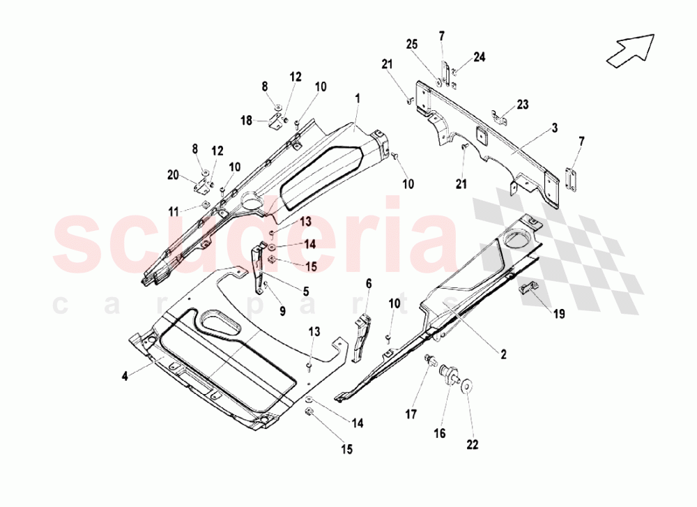 Cover For Engine Compartment of Lamborghini Lamborghini Gallardo LP550 Coupe