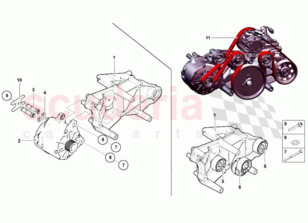 Head Timing System - Compressor 2 of Lamborghini Lamborghini Aventador LP700 Coupe