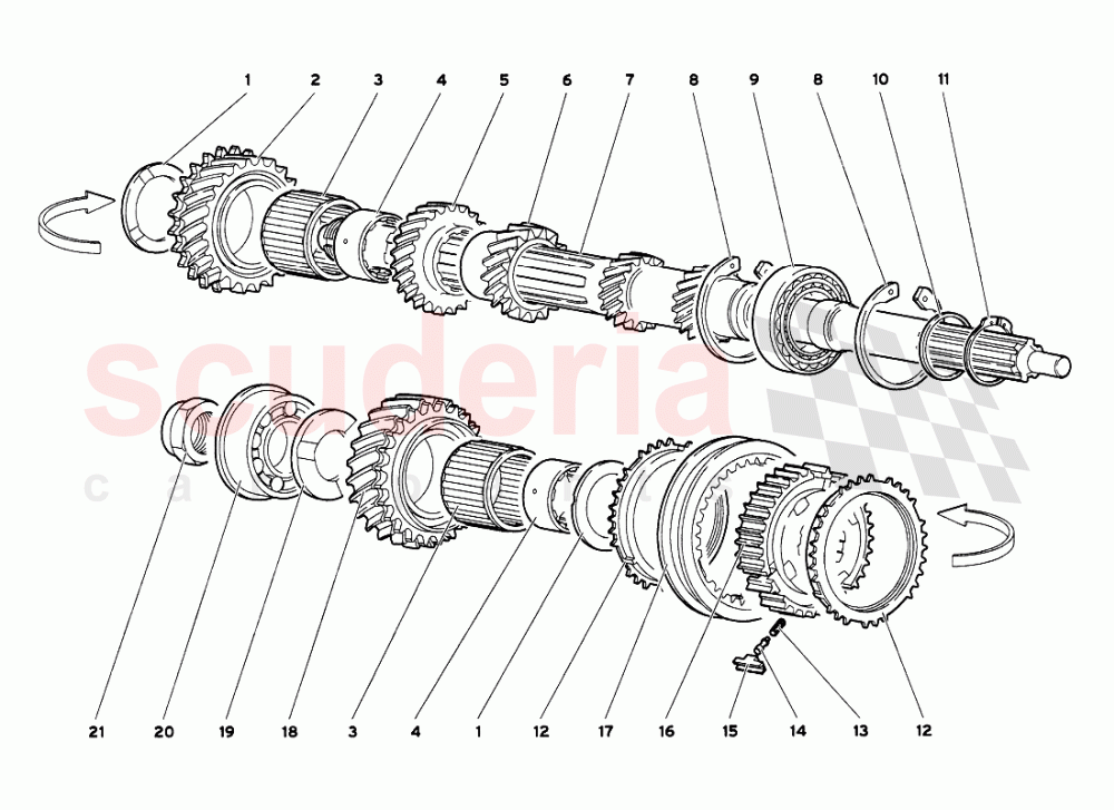 Main Shaft of Lamborghini Lamborghini Diablo VT 6.0 (2000-2001)