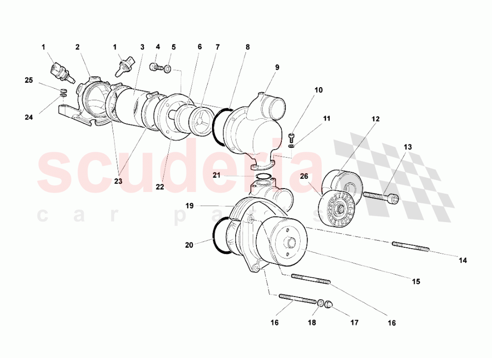 WATER PUMP of Lamborghini Lamborghini Murcielago