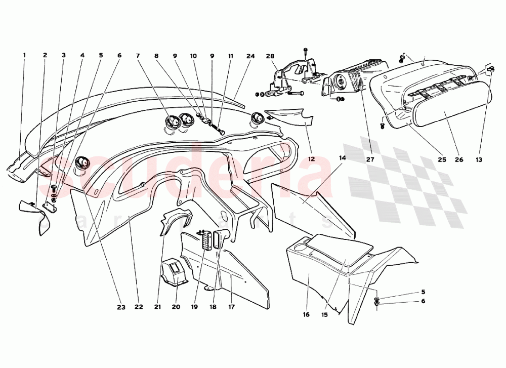 Passenger Compartment Interior Panels With Air Bag of Lamborghini Lamborghini Diablo GT (1999-2000)