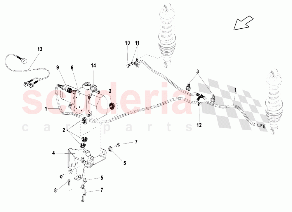 Jacking System of Lamborghini Lamborghini Gallardo LP550 Coupe