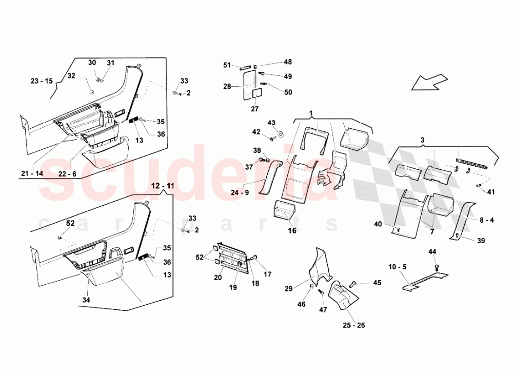 Passenger Compartment Trims 2 of Lamborghini Lamborghini Murcielago LP640