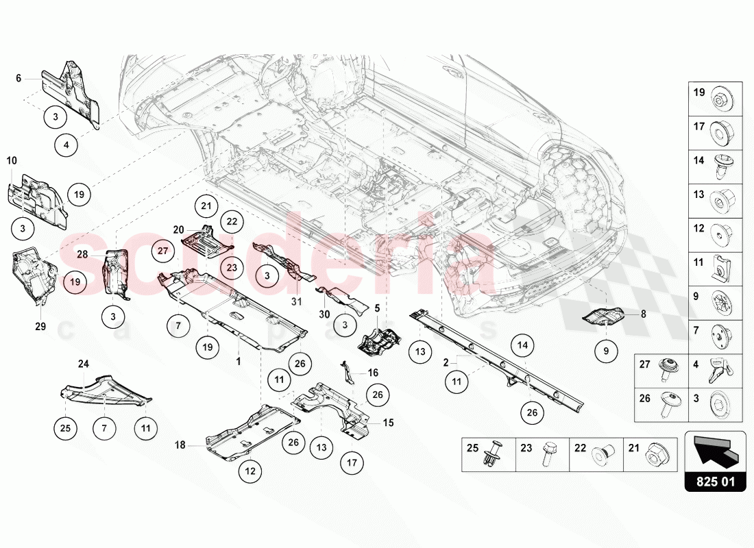 UNDERBODY TRIM of Lamborghini Lamborghini Urus