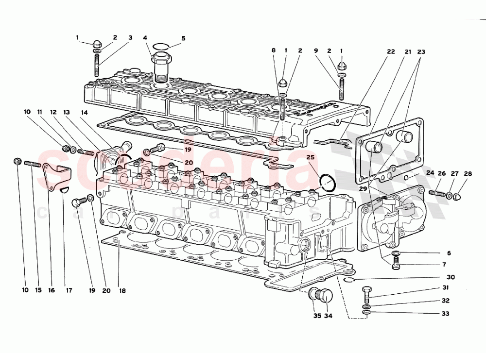 Accessories for Right Cylinder Head of Lamborghini Lamborghini Diablo GT (1999-2000)