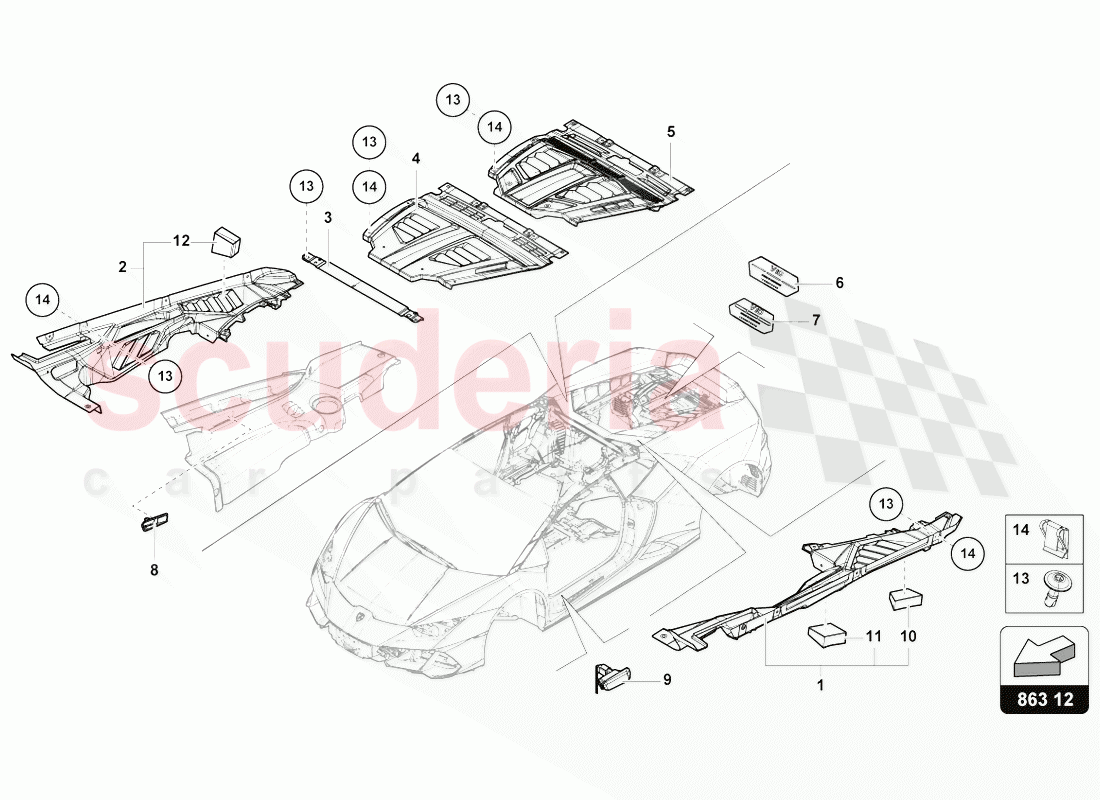 ENGINE COVER of Lamborghini Lamborghini Huracan Evo Coupe