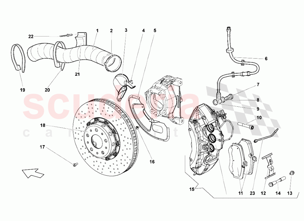 Front Brakes - Carboceramic of Lamborghini Lamborghini Murcielago Roadster