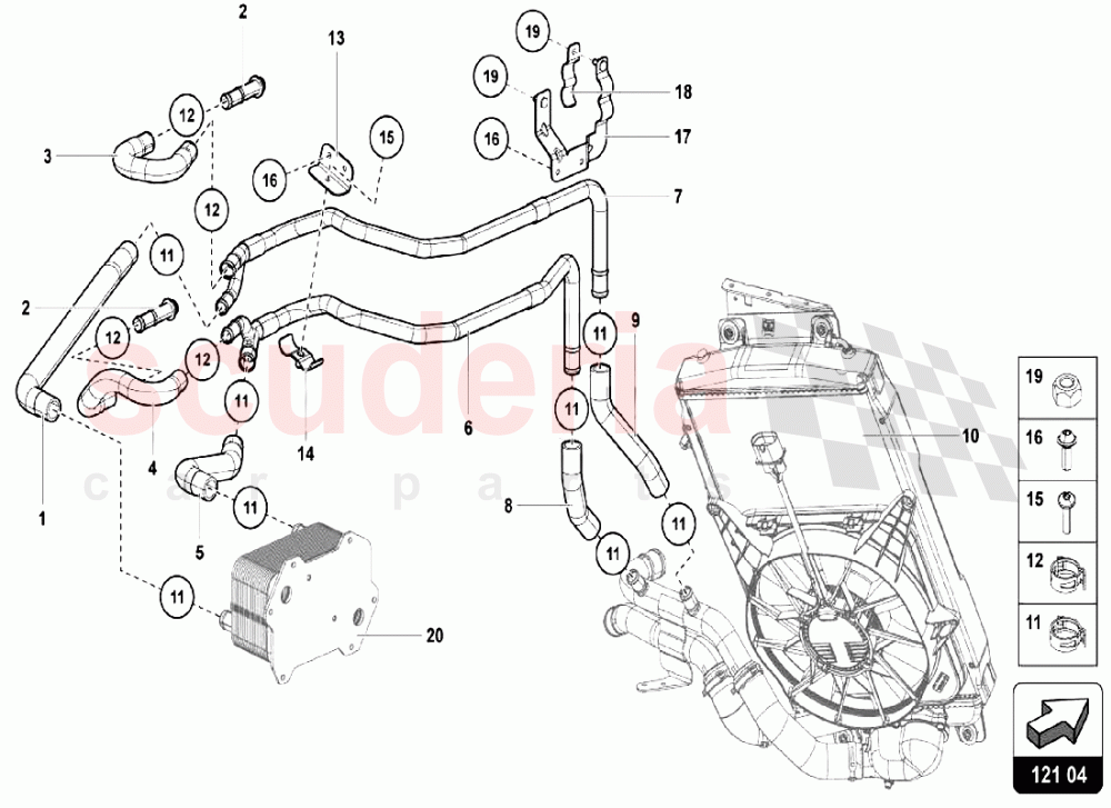 WATER COOLING SYSTEM 3 of Lamborghini Lamborghini Aventador LP750 SV Roadster