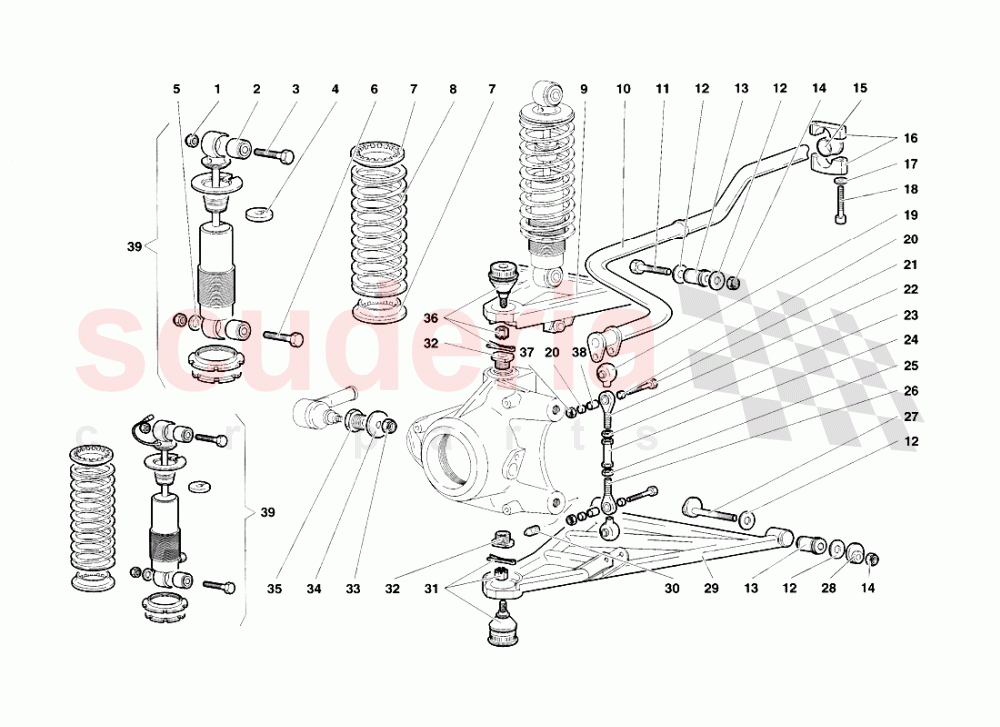 Front Suspension of Lamborghini Lamborghini Diablo SV (1998)