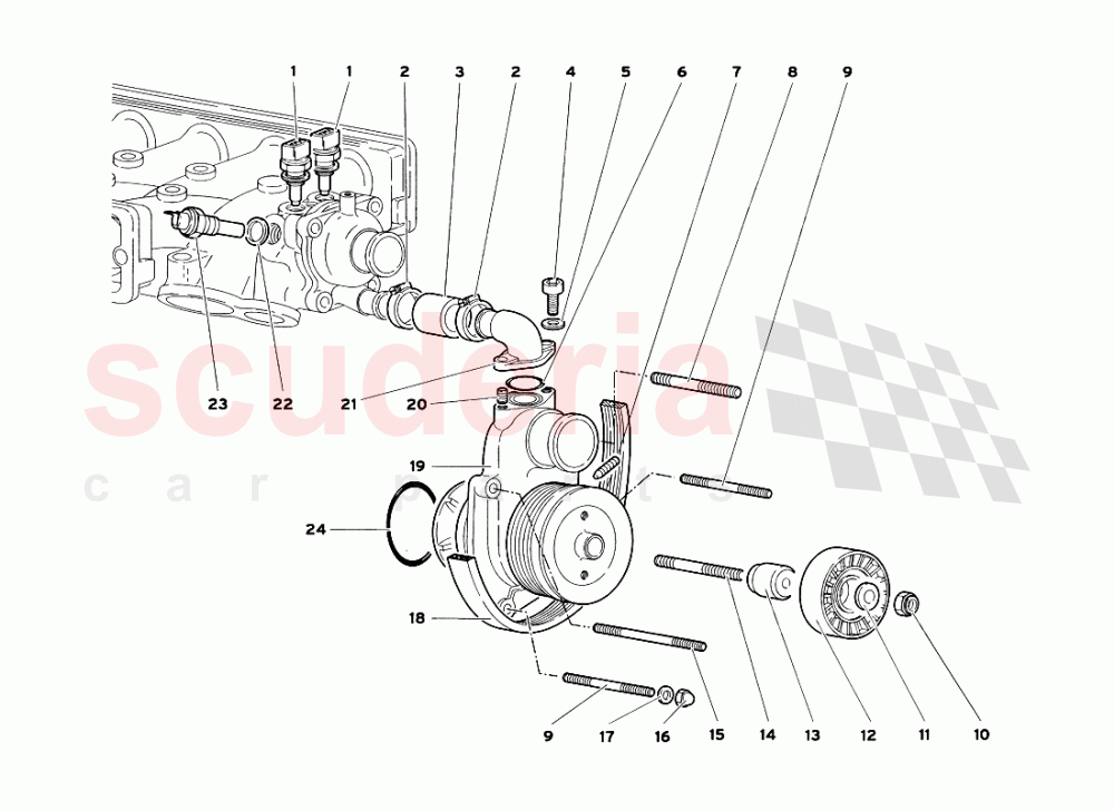 Water Pump of Lamborghini Lamborghini Diablo SV (1999)