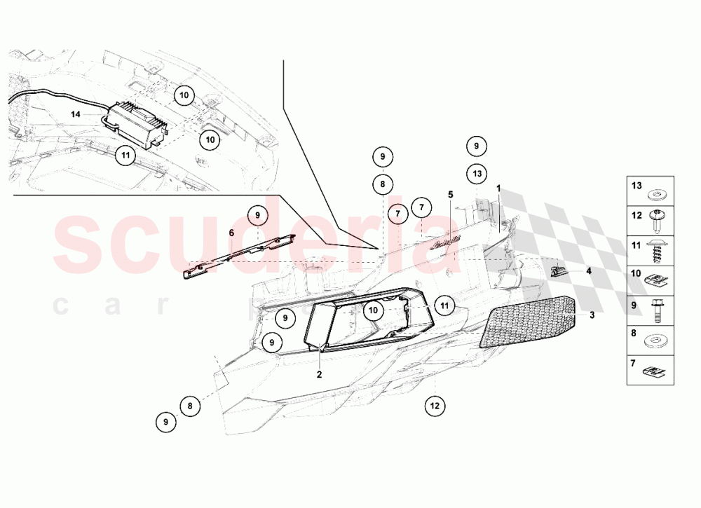 Rear Finishings Bumpers of Lamborghini Lamborghini Aventador LP700 Coupe