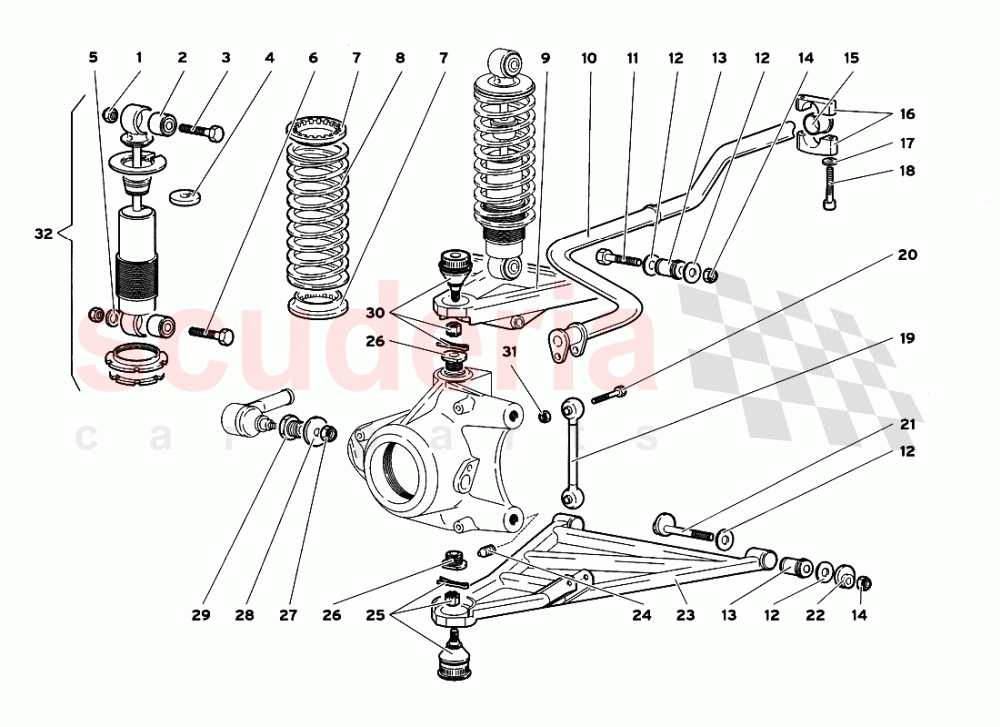 Front Suspension of Lamborghini Lamborghini Diablo GT (1999-2000)