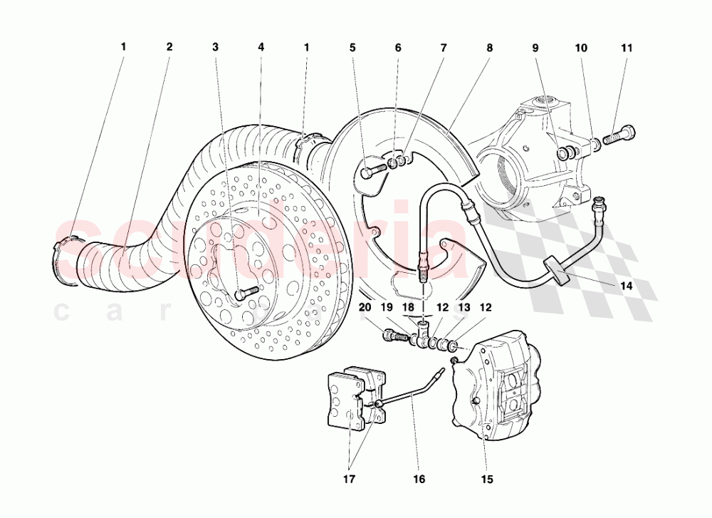 Front Brakes of Lamborghini Lamborghini Diablo SE30 (1993-1995)