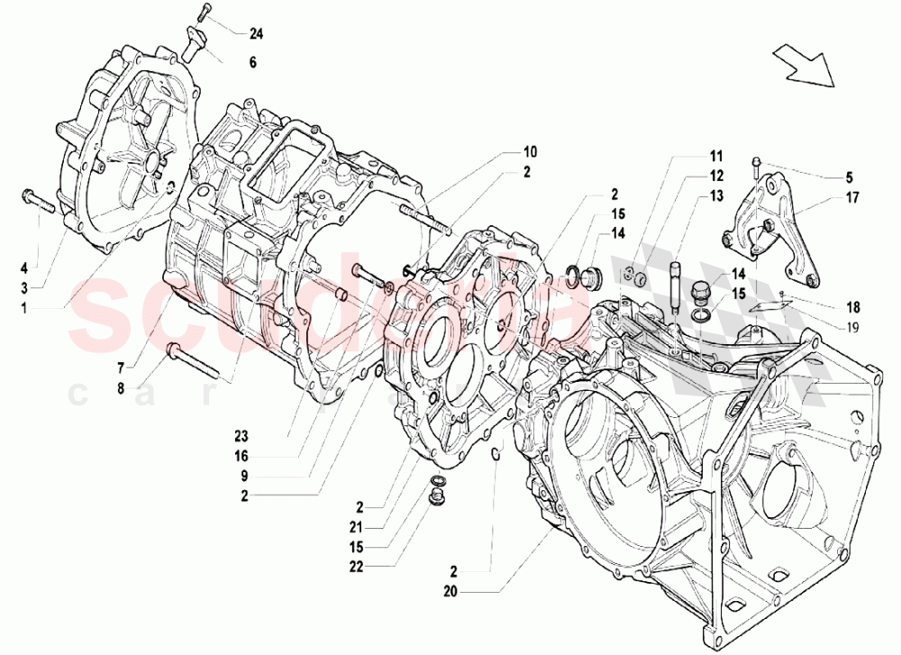 Gear Housing of Lamborghini Lamborghini Gallardo LP550 Coupe