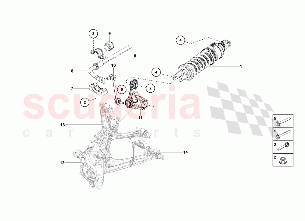 Front Suspension of Lamborghini Lamborghini Aventador LP700 Coupe