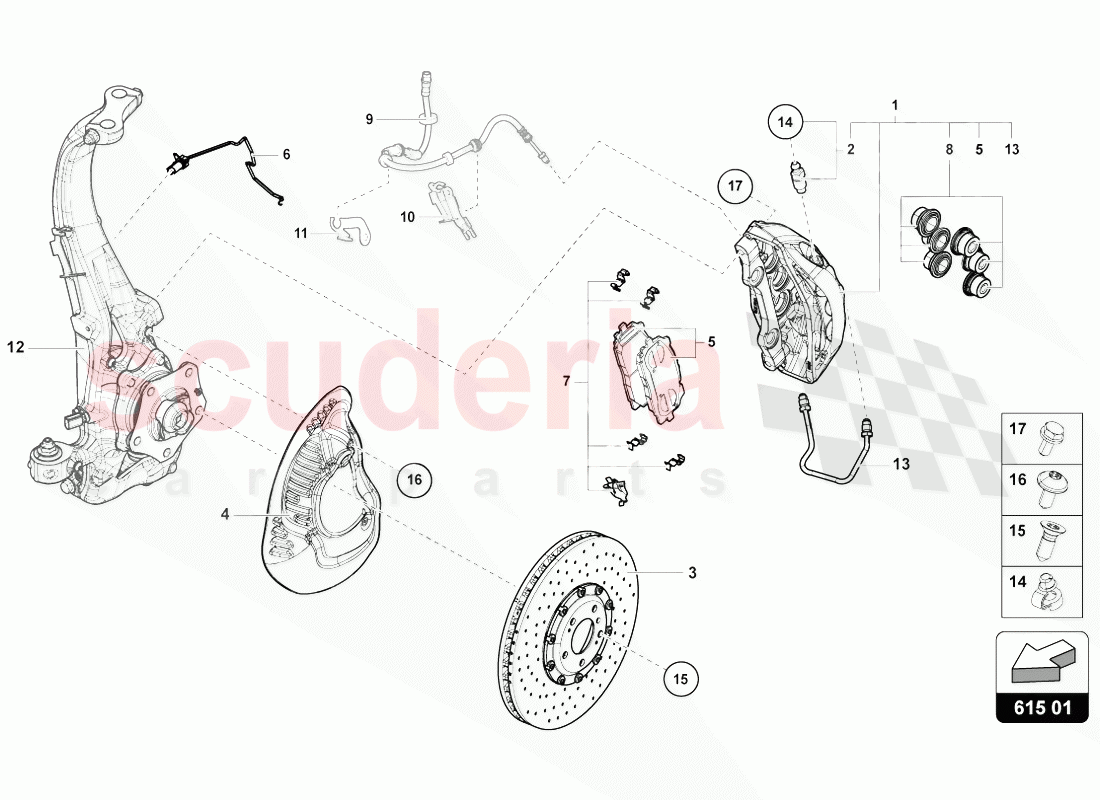 FIXED-CALLIPER BRAKE of Lamborghini Lamborghini Urus