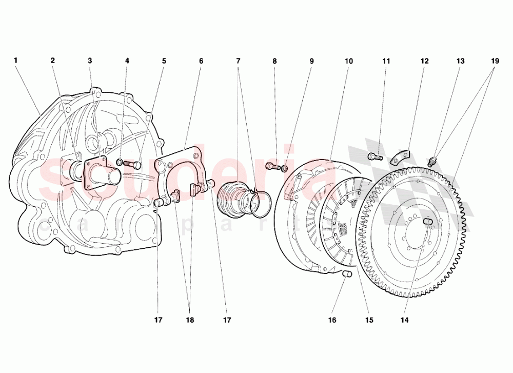 Clutch of Lamborghini Lamborghini Diablo VT (1993-1998)