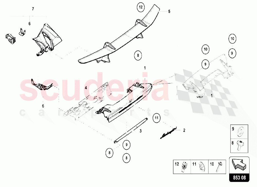 Spoiler of Lamborghini Lamborghini Huracan LP640 Performante Coupe