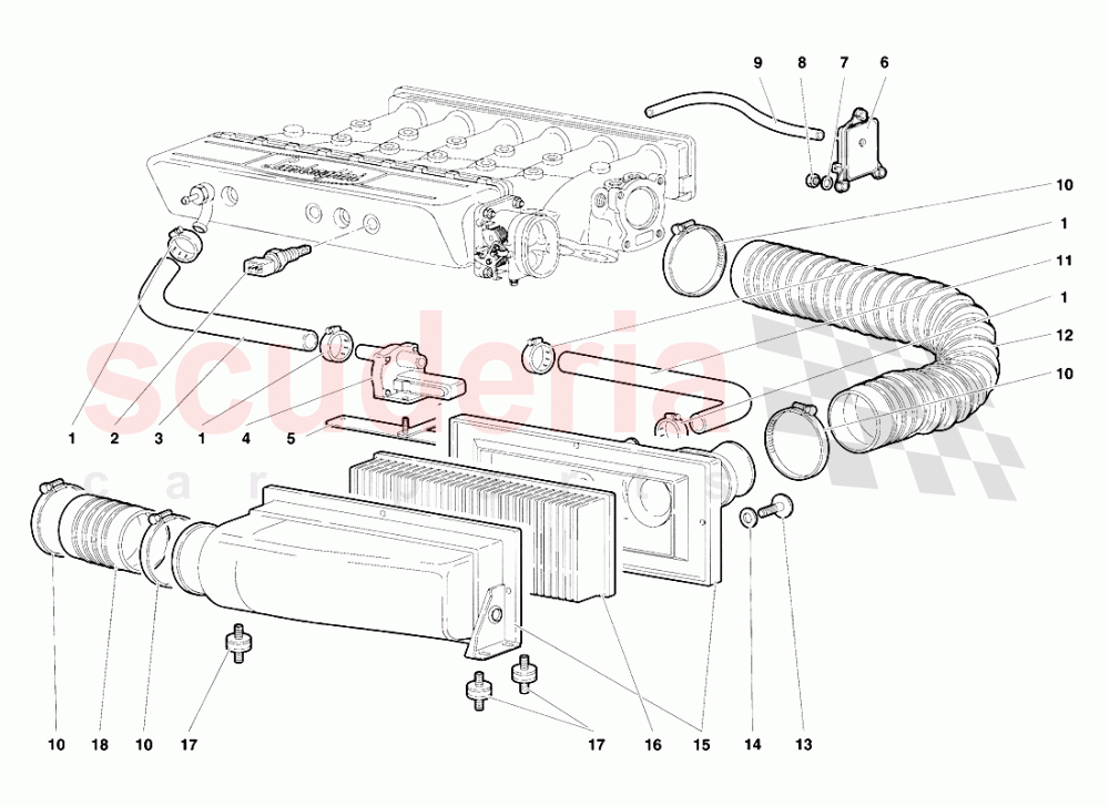 Air Filters of Lamborghini Lamborghini Diablo VT (1993-1998)