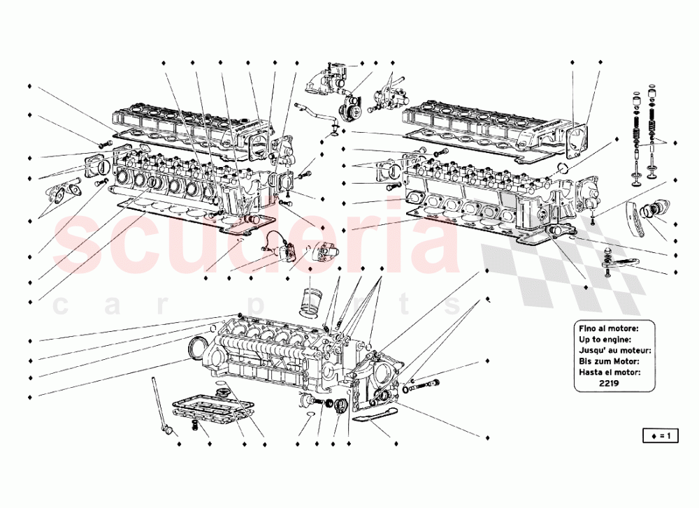 Engine Gasket Kit 1 of Lamborghini Lamborghini Diablo SV (1999)