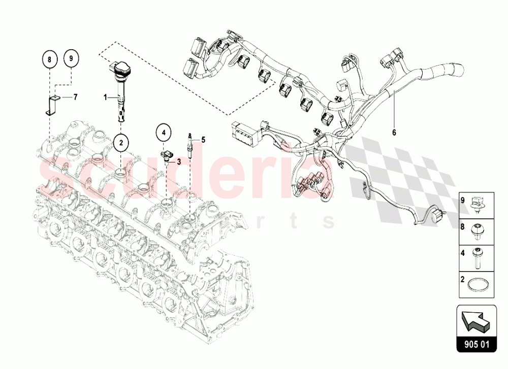 FUSE BOX AND EMERGENCY IGNITION of Lamborghini Lamborghini Aventador LP720 Coupe