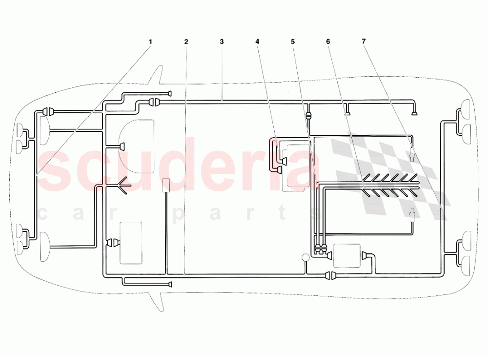 Electrical System (Valid for R.H.D. - March 1997) 2 of Lamborghini Lamborghini Diablo SV (1995-1997)