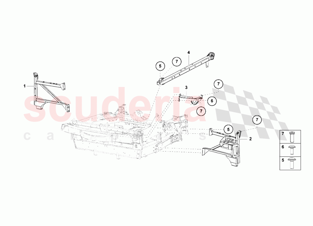 Front Frame Elements 2 of Lamborghini Lamborghini Aventador LP700 Coupe