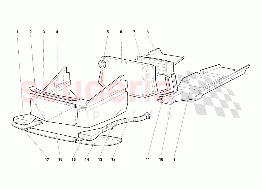 Frame Floor Panels of Lamborghini Lamborghini Diablo SV (1995-1997)