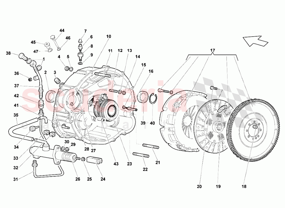 Clutch (manual) of Lamborghini Lamborghini Murcielago LP640