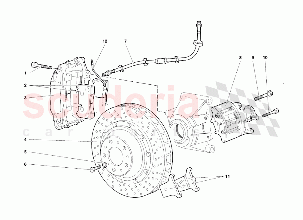 Rear Brakes of Lamborghini Lamborghini Diablo VT Roadster (1998-2000)